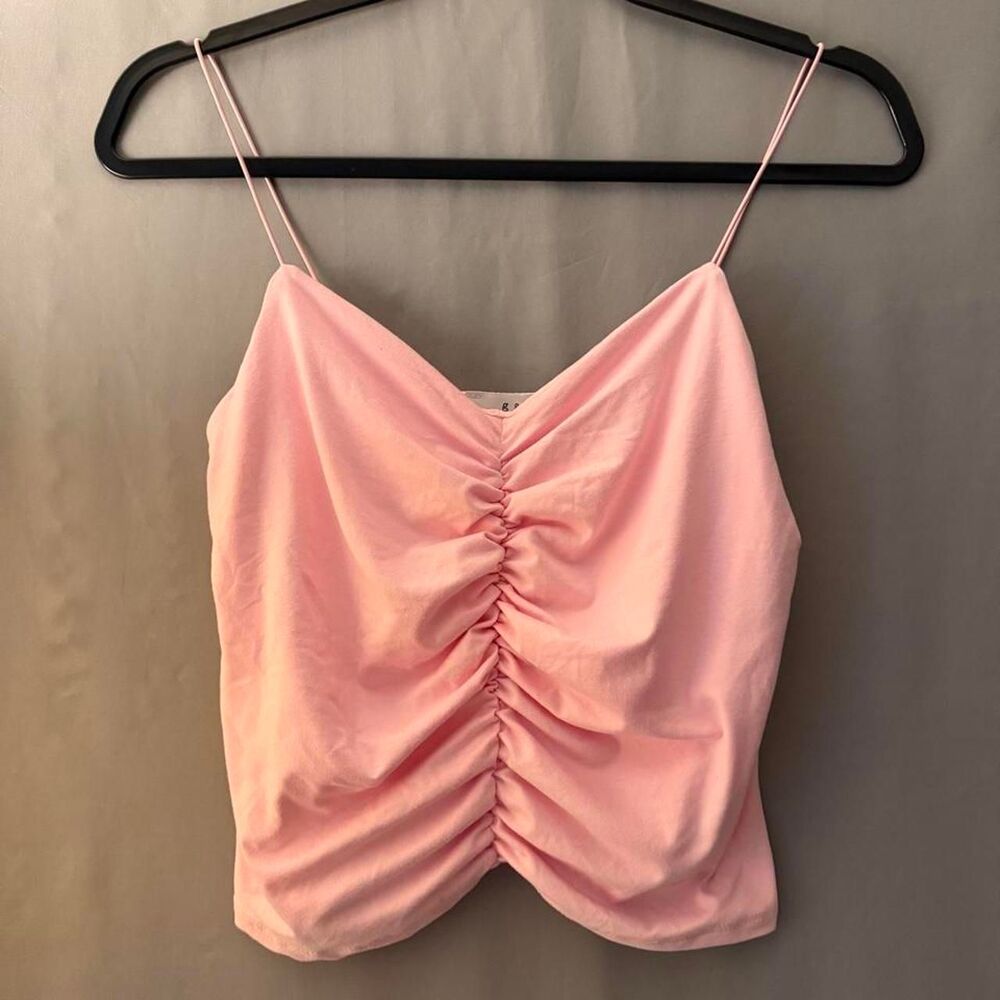 Gaze pink cotton crop top